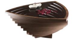 table de salon crocodile walnut